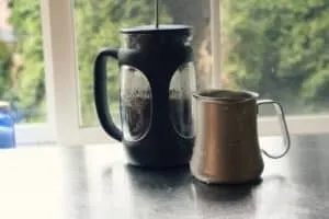 Making iced coffee from french press