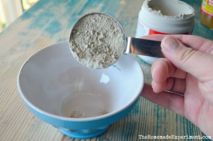 homemade clay pore cleansing facial mask - add clay