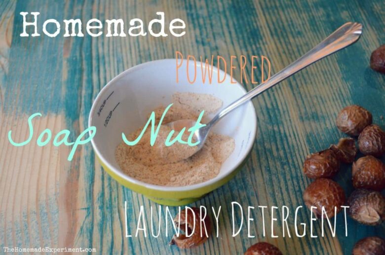 How To Make & Use Homemade Powder Soap Nuts Laundry Detergent