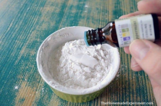 homemade deodorant powder add in essential oils